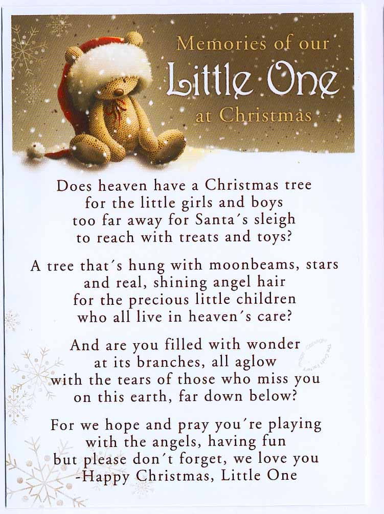 Grave Card / Xmas Little One with FREE HolderCM11 Memorial & Funeral eBay