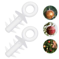 100Pcs Plastic Bauble Foam Ball Cap Hangers Christmas Tree Hanging Ornaments