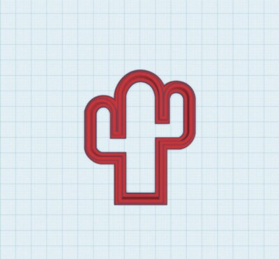 Cactus Cookie Cutter, Fondant Cutter, Clay Cutter, Food Safe PLA