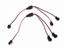 2pcs 30cm 3pin SM Splitter JST Connector 1 Female to 2 Male Extension Cable f...