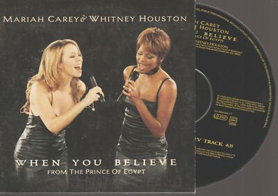 Mariah Carey Whitney Houston When You Believe CD Single Cardsleeve - Madcjay