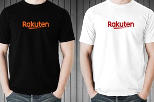 Rakuten Logo Japan Men Black White T Shirt 100 Cotton Graphic Tee Ebay