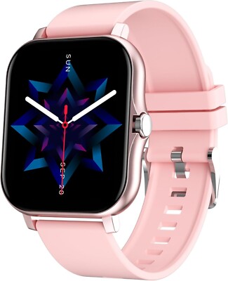 xgviegz smart watch for Women IOS and Android Fitness Tracker  NEW PINK