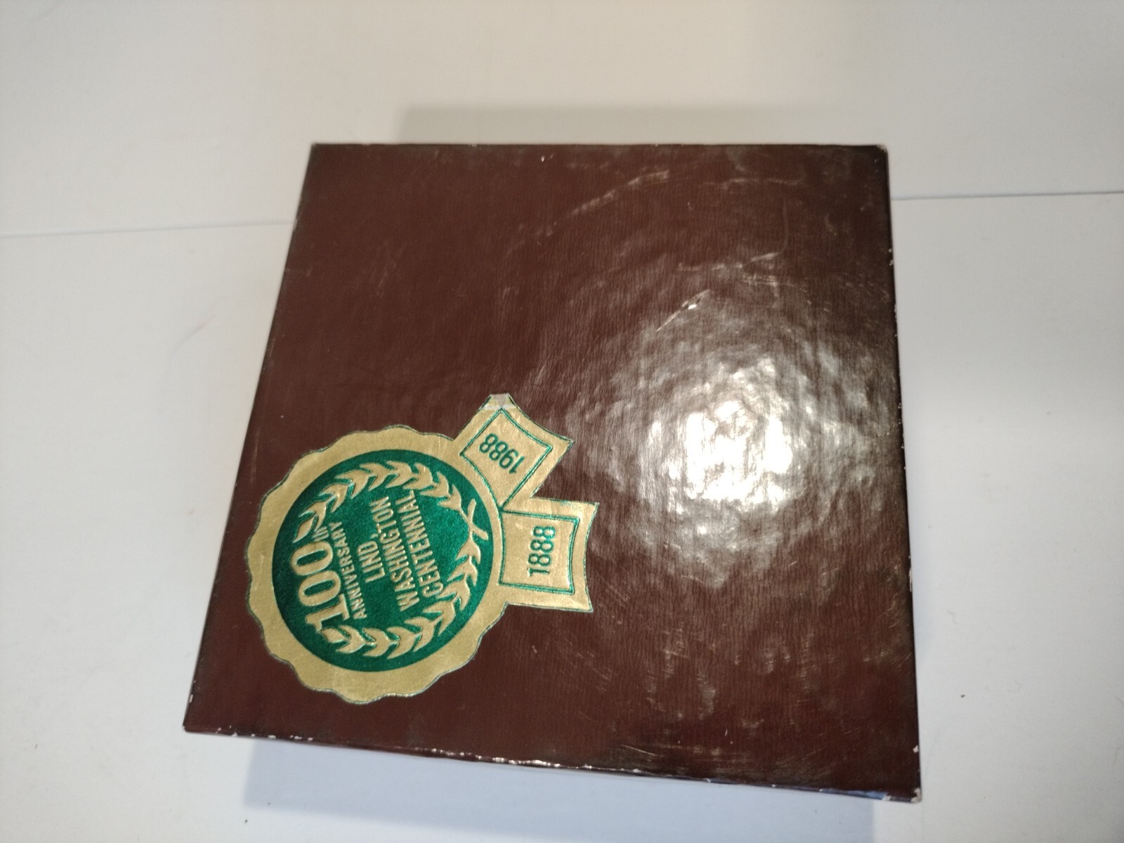 1986 Lind Washington Centennial Belt Buckle Gem