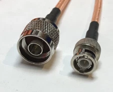 RG400 BNC Male to N Male Double Shield Coaxial Cable PICK LENGTH RF USA Lot   