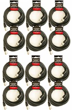 12 x Strukture PRO20M7 Heavy Duty 7mm Rubber 20ft. XLR Microphone Cable