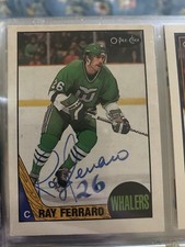 Ray Ferraro autographed WHALERS hockey card