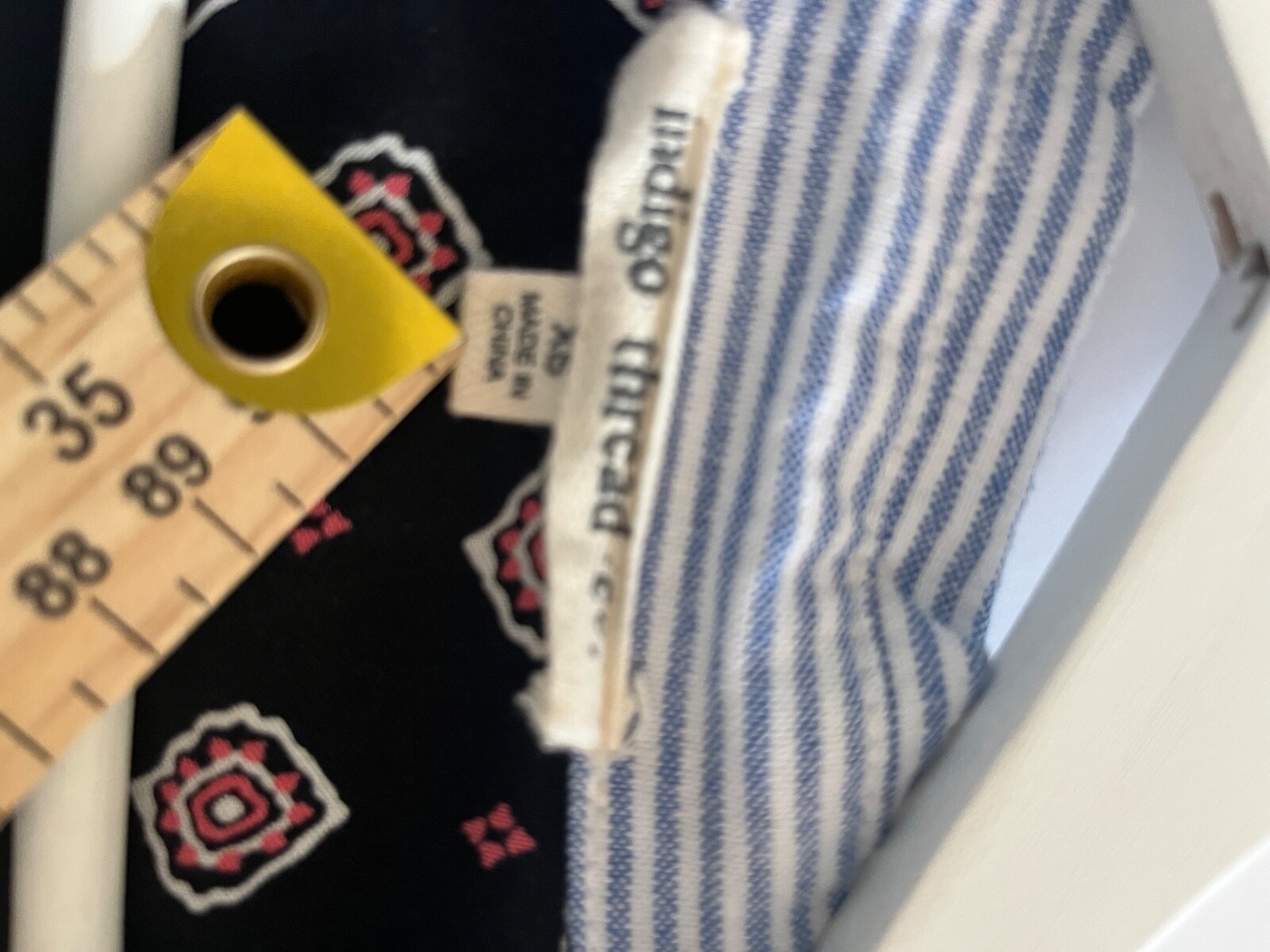 Indigo Thread co Multi Color Patchwork Button Up … - image 8