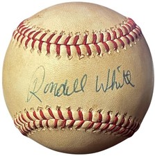 Rondell White signed Wilson Official South Atlantic League Baseball toned- COA