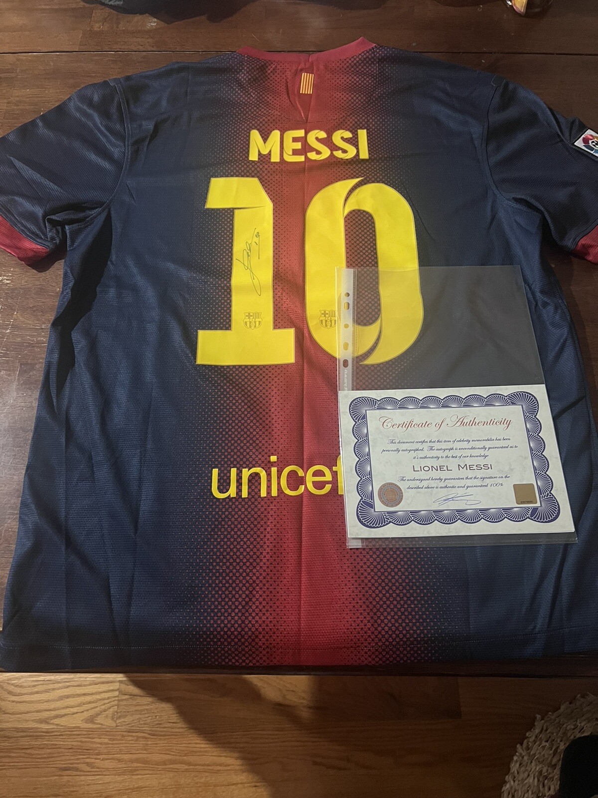 Authentic Barcelona Jersey Signed By Lionel Messi eBay