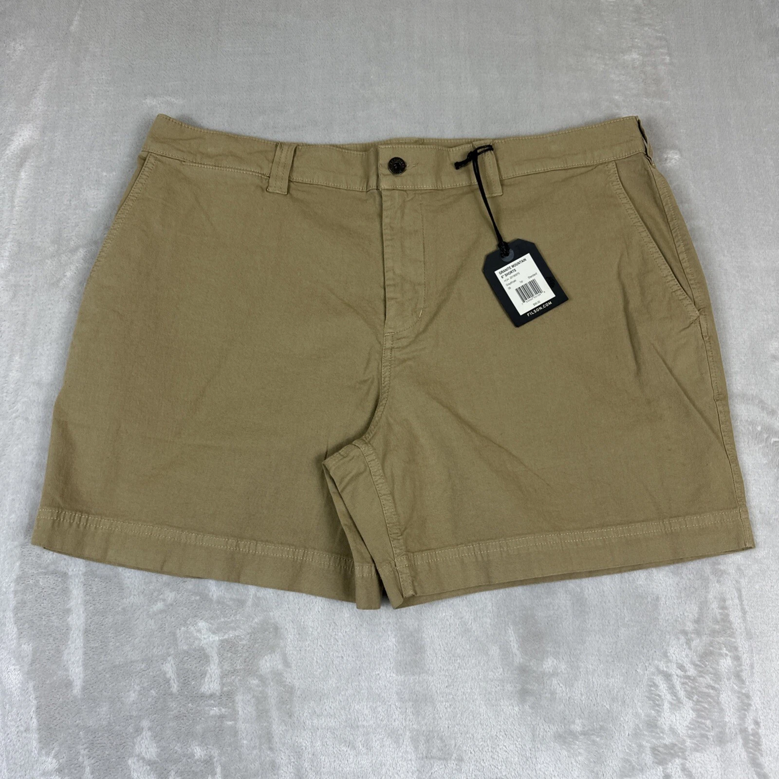Filson Granite Mountain 6" Shorts Men's Size 38 20190979 Gray Khaki Beige