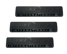 3X 00-05EXCURSION INTERNATIONA Logo Side Fender Badge Emblems (Black)