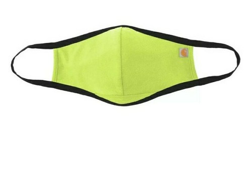 Carhartt Moisture Wicking Cotton Blend Ear-Loop Face Mask Lemon/Lime AUTHENTIC - Picture 2 of 5