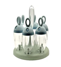 Vintage Guzzini Italy Modern Six-Piece Blue Circular Spice Rack