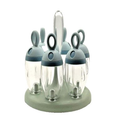 Vintage Guzzini Italy Modern Six-Piece Blue Circular Spice Rack