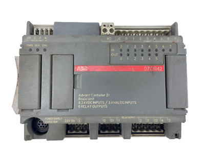 ABB 07CR42 Advant Kontroll- 31 Basic Einheit 8 24VDC/3 Analog Eingänge 6 Relais