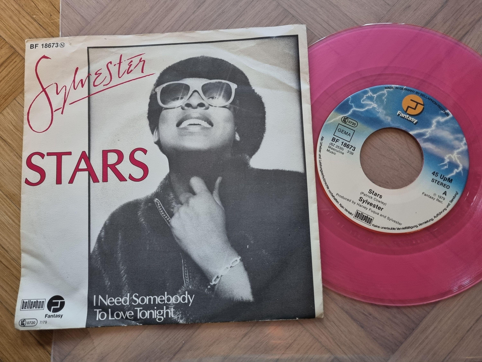 7"" Single Sylvester James Jr. - Stars PINK VINYL Germany