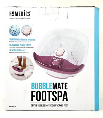 Homedics Bubblemate Footspa FB-55PB Fußbad mit Warmhalte- und Sprudelfunktion