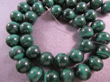 Malachite Round 10mm Beads 40pcs