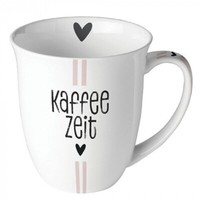 Tasse, Porzellantasse Kaffeezeit 0,4L By Ambiente