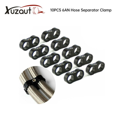 10Pcs/lot -6AN Hose Separator Clamp Bracket Adapter for 3/8 Oil Fuel Hose Line