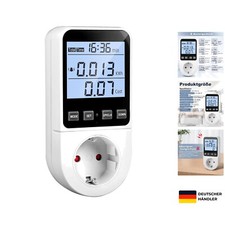Stromzähler für Steckdose 8 Modi Strommessgerät Energiekostenmessgerät
