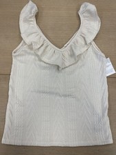 BIBI Knit Tank Ruffle Sleeve Ivory Color Size XL BNWT