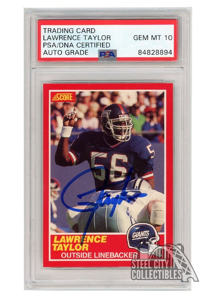 Lawrence Taylor 1989 Score Autograph Card #192 PSA/DNA 10