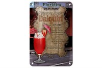 Blechschild Rezept 12X18 Cm Daiquiri Zutaten Limettensaft Deko Schild