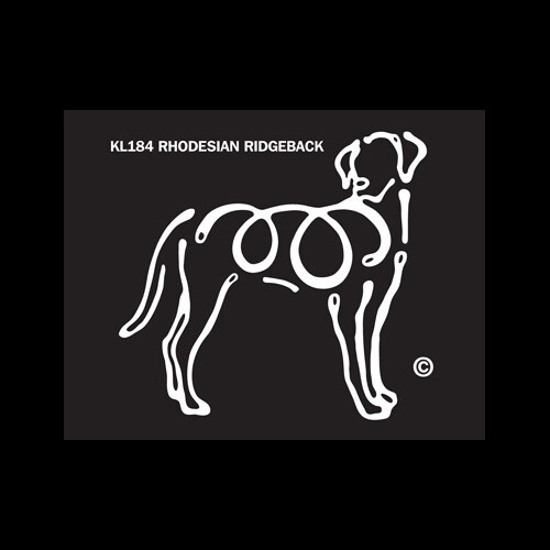 Rhodesian Ridgeback K Line Dog Breed Window Tattoo Decal