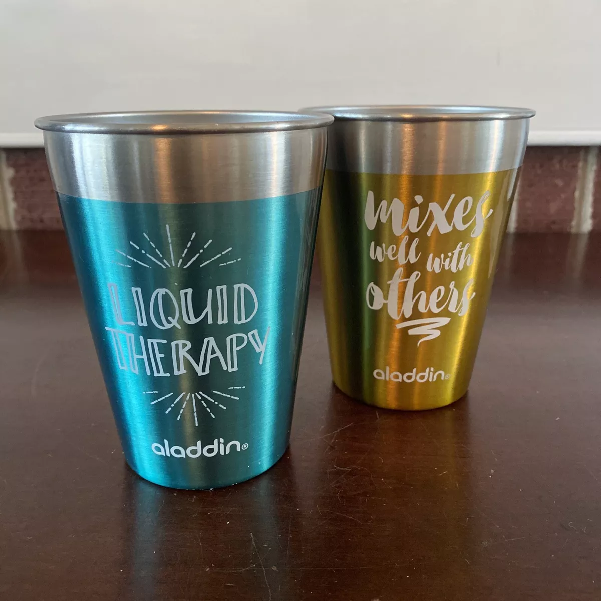 Aladdin 18 oz Stainless Steel Tumbler Cups Set Of 2