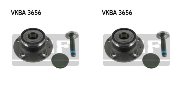 SKF 2X Radnabe Radlagersatz Hinten FüR VW Golf VI T-ROC Skoda Octavia III Combi-image