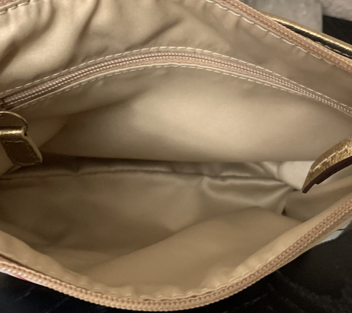 COACH Patchwork Gold Multi Color Small Canvas/Lea… - image 11