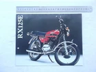 Yamaha  RX125E Motorcycle Sales Brochure