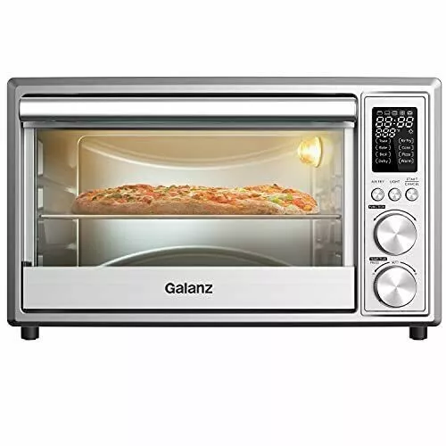 Galanz GTH12A09S2EWAC18 Combo 8-in-1 Air Fryer Toaster, Convection Oven  with Piz