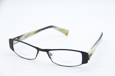 NEW VANNI V8330 C201 BLACK BROWN AUTHENTIC EYEGLASSES FRAMES 52-17