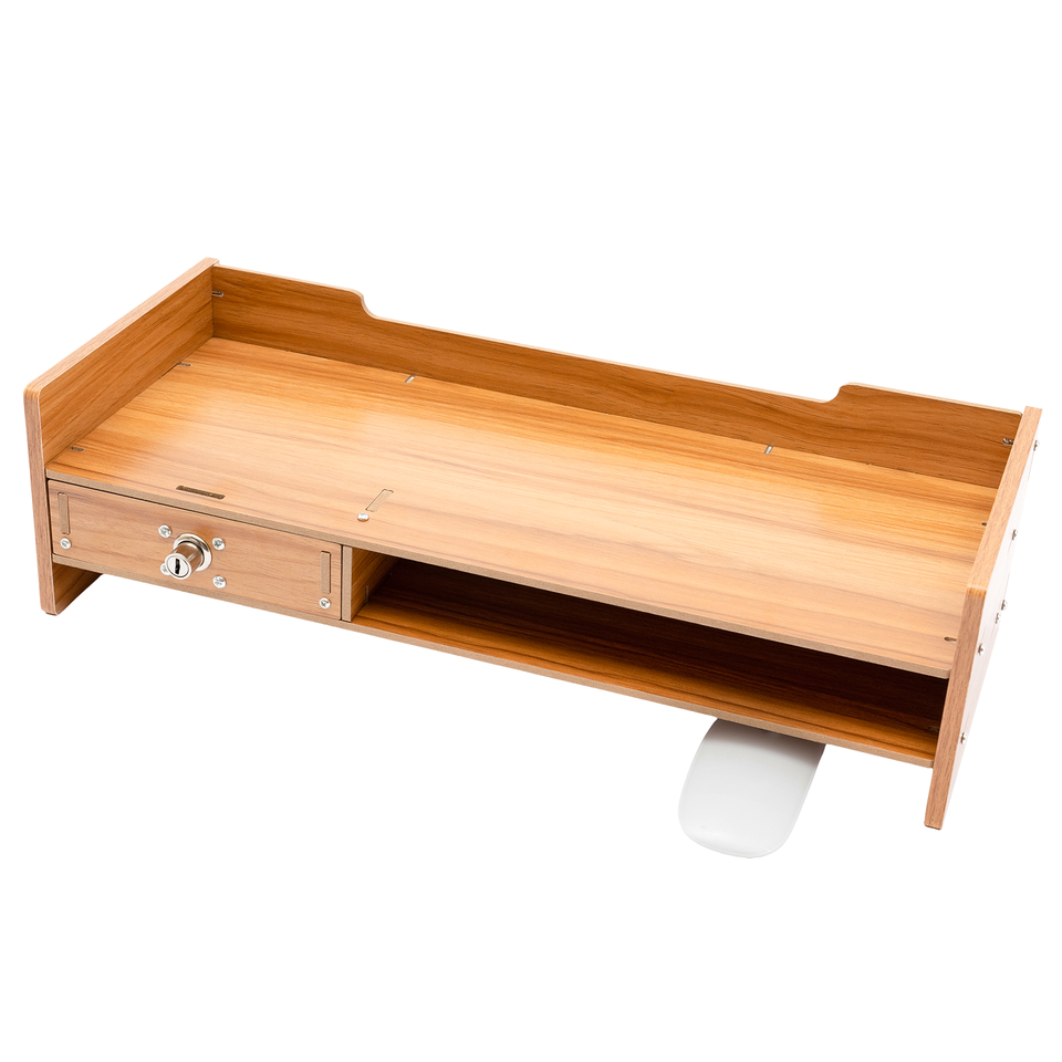 Wooden Desk Organizer W/ Drawers Office Supplies Computer Desktop