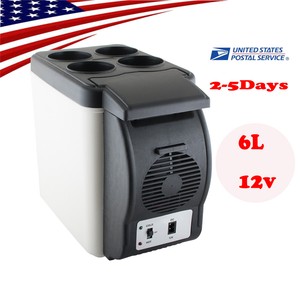 Details About Portable Cooler 12v Mini Car Refrigerator Food Warmer Truck Travel Camping Black