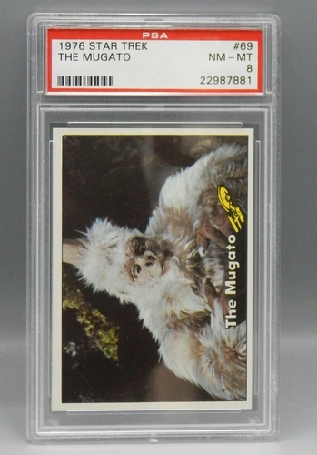 PSA 8 vintage 1976 Topps STAR TREK trading card #69 The MUGATO alien monster TOS