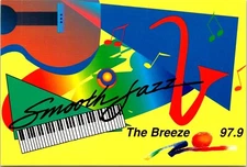 97.9 Smooth Jazz The Breeze Artwork Advertisement Postcard C189