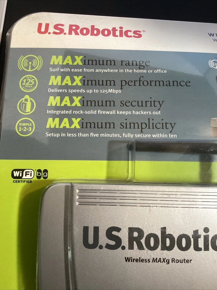 New U.S. Robotics Bundle USR5461 802.11g Wireless MAXg Router & USR5411 PC Card - Image 3 of 4