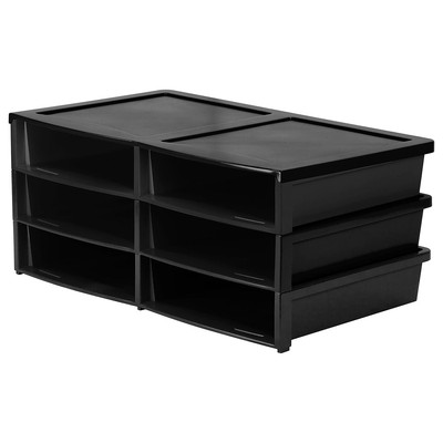 Storex Quick Stack Organizer Black
