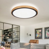 Deckenleuchte Holzlampe Deckenlampe Esszimmerleuchte Opal Rund Natur Cct Led