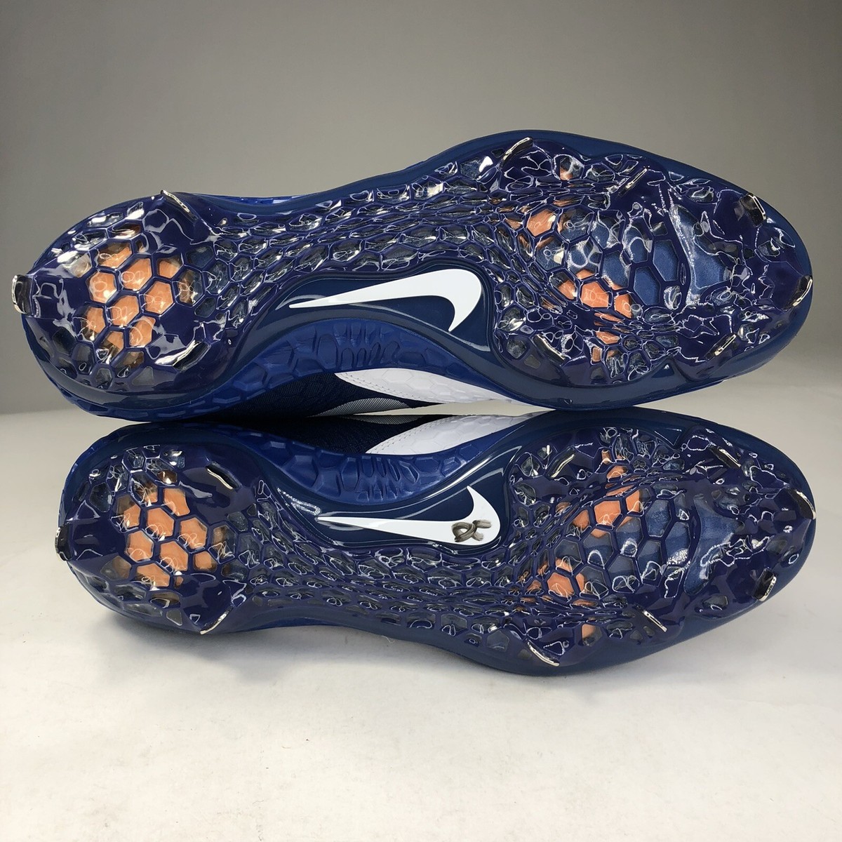 Nike Baseball Cleats 15 White Navy Blue Mens Force Zoom Nike Baseball Cleats 15 White Navy Blue Mens Force Zoom