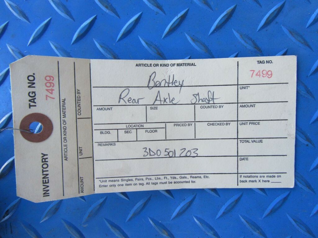 Bentley Continental Flying Spur GTC GT rear axle shaft #7499 