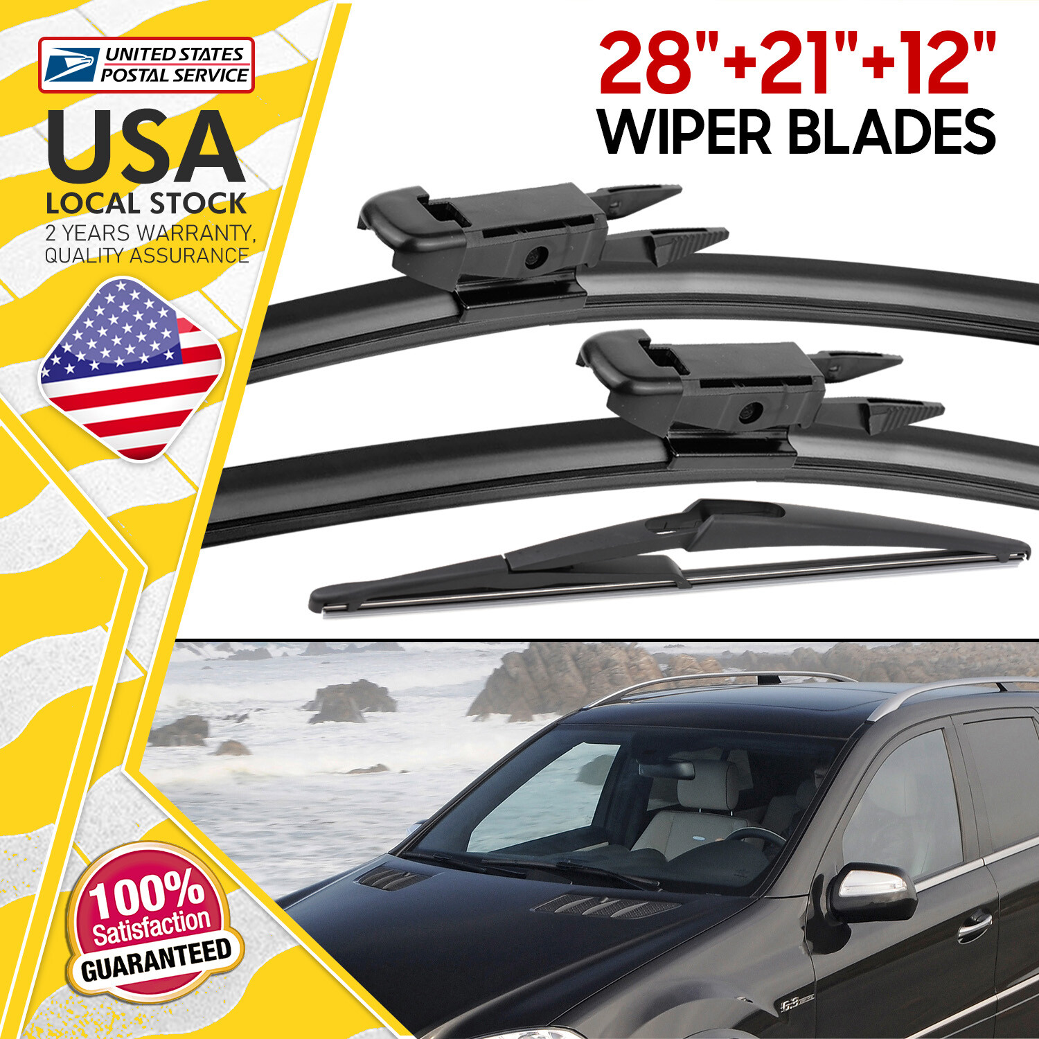 3-Piece OEM Quality Wiper Blade Set - 28