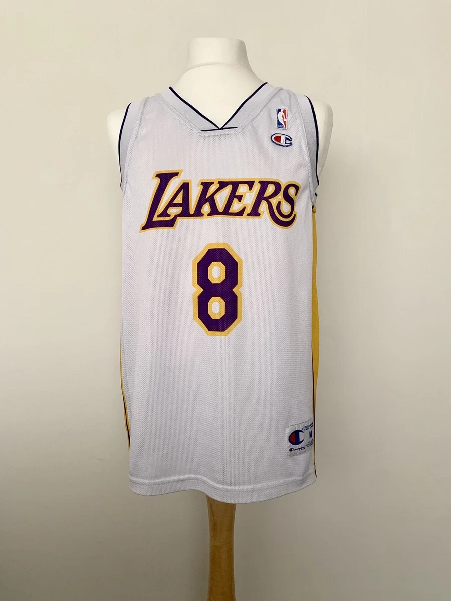 Maillot De Hockey Kobe Blanc Taille M Polyester Manches Longues Vintage