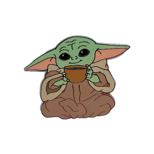 Toynk Spilla Smaltata Esclusiva – Grogu (The Mandalorian) Alla Scrivania Con Biscotto, 3,4 Cm, Collezionabile Ufficiale Star Wars