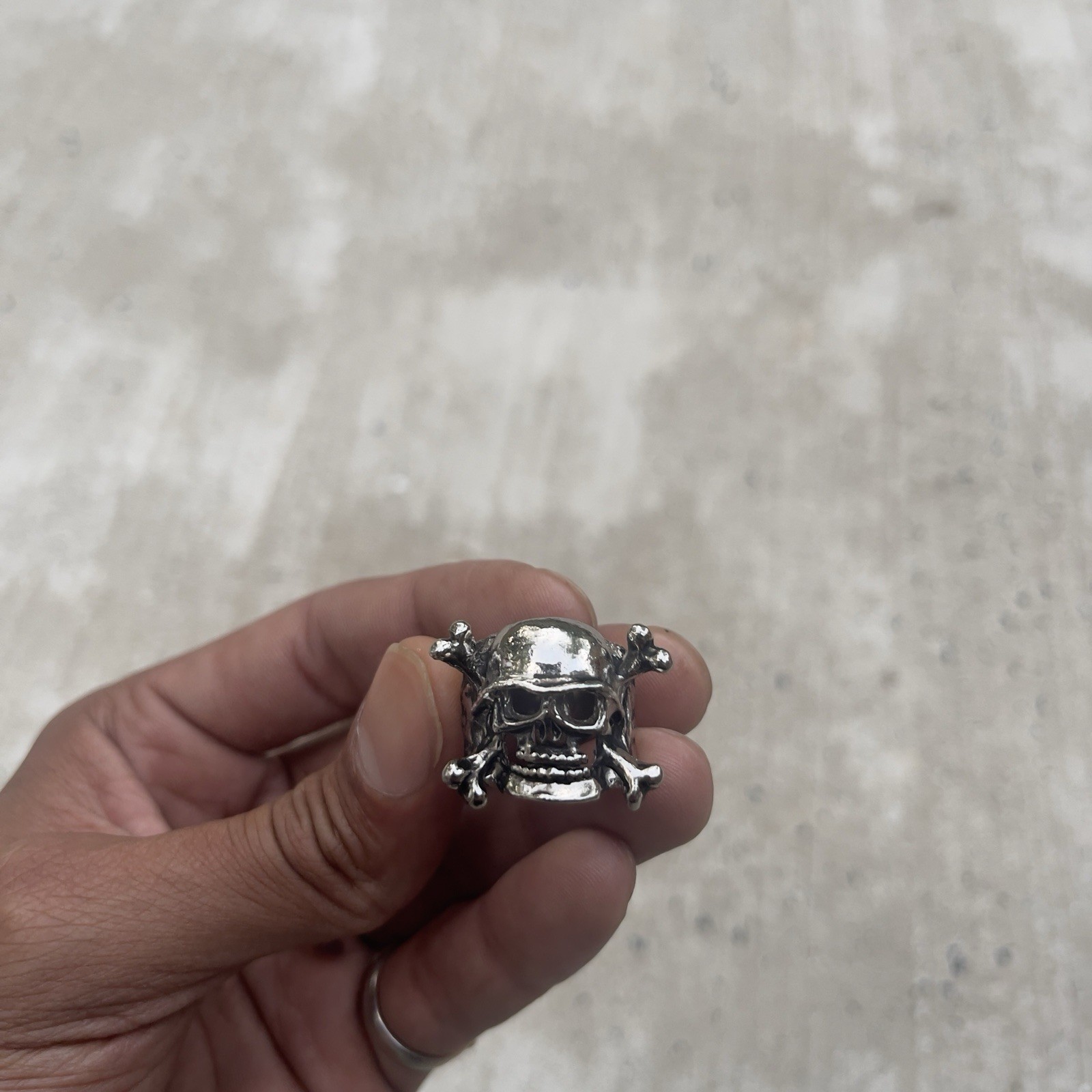 CrossBones Adjustable Steel Ring - image 3