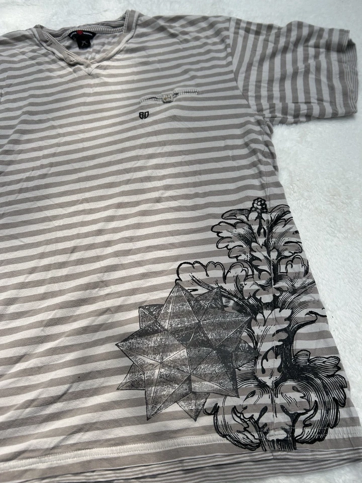 Camisa Patinadora Grunge Rayas Artful Dodger De Colección Y2K RARA Talla XL  Foto 2 de 4